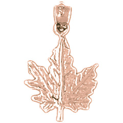 14K or 18K Gold Maple Leaf Pendant