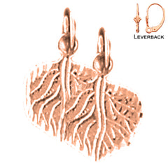 14K or 18K Gold Aspen Leaf Earrings