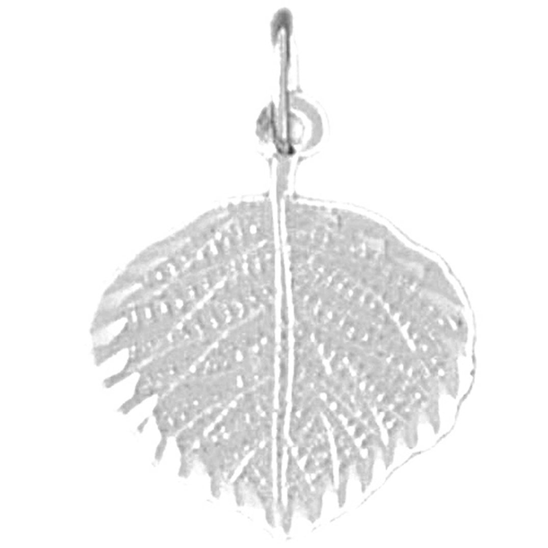 14K or 18K Gold Aspen Leaf Pendant