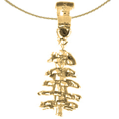 10K, 14K or 18K Gold 3D Pine Cone Pendant