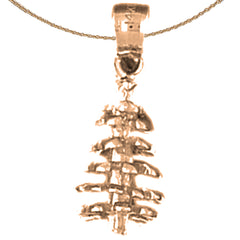 10K, 14K or 18K Gold 3D Pine Cone Pendant