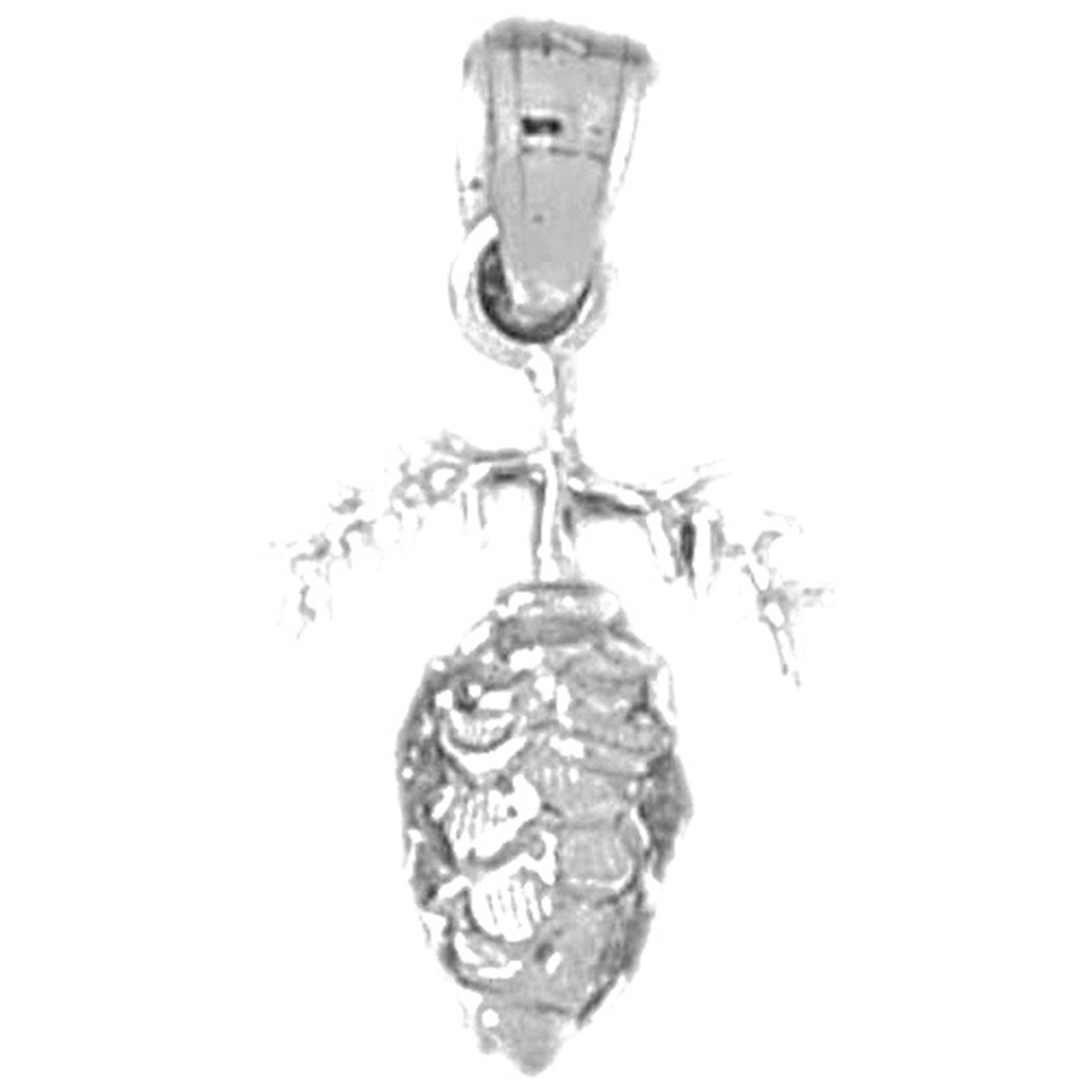 10K, 14K or 18K Gold 3D Pine Cone Pendant