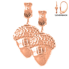 14K or 18K Gold Acorn Earrings