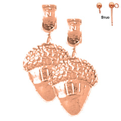 14K or 18K Gold Acorn Earrings