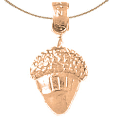 14K or 18K Gold Acorn Pendant