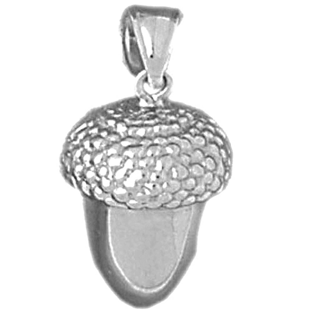 10K, 14K or 18K Gold 3D Acorn Pendant