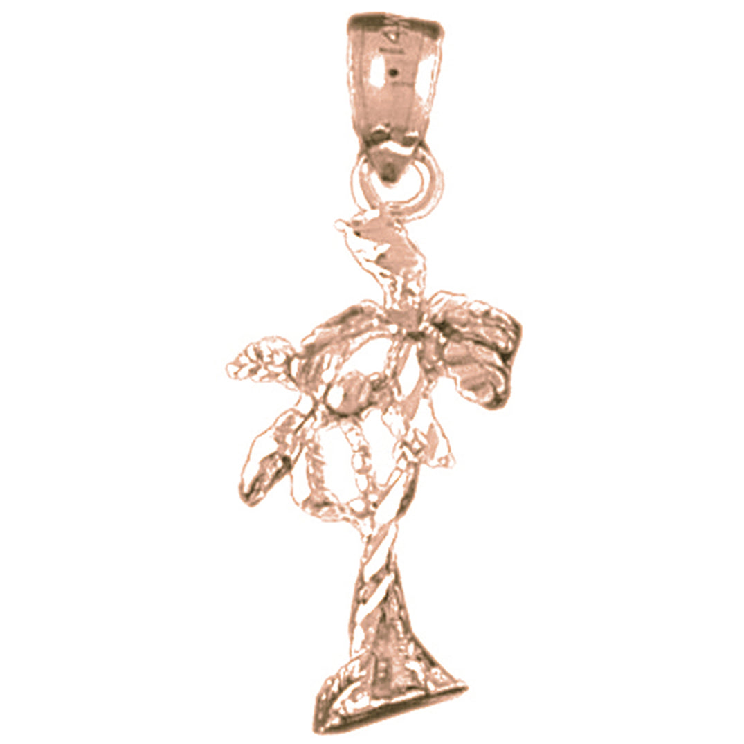 14K or 18K Gold Palm Tree Pendant