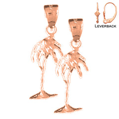 14K oder 18K Gold Palmen Ohrringe