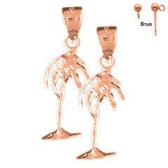 14K oder 18K Gold Palmen Ohrringe