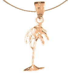 14K or 18K Gold Palm Tree Pendant