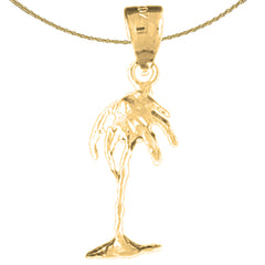 14K or 18K Gold Palm Tree Pendant
