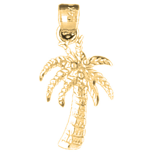 14K or 18K Gold Palm Tree Pendant