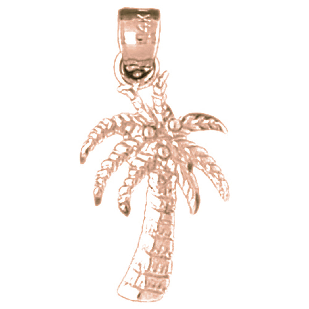 14K or 18K Gold Palm Tree Pendant