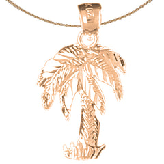 Colgante de Palmera de Oro de 14K o 18K