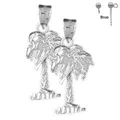 14K or 18K Gold Palm Tree Earrings