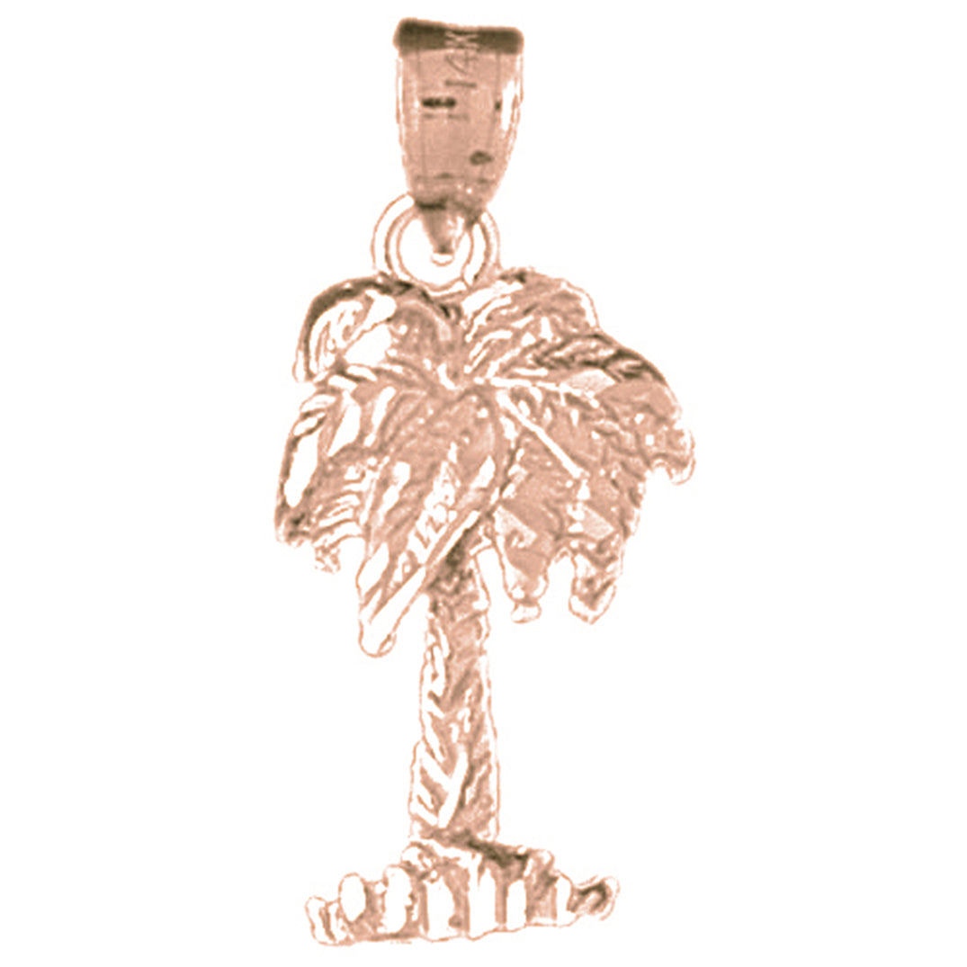 14K or 18K Gold Palm Tree Pendant
