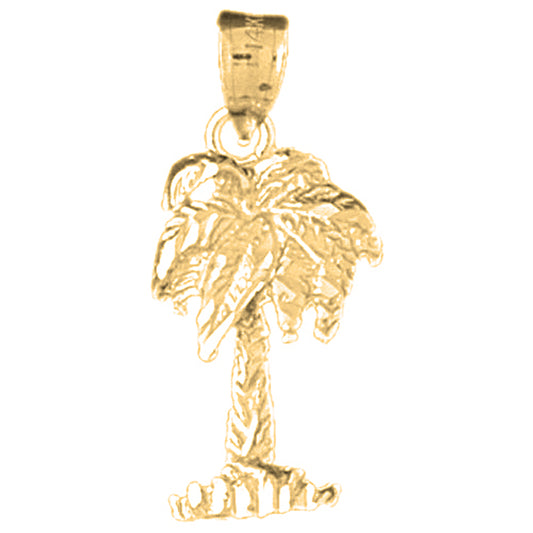 14K or 18K Gold Palm Tree Pendant