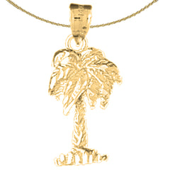14K or 18K Gold Palm Tree Pendant