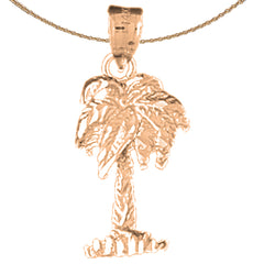 14K or 18K Gold Palm Tree Pendant