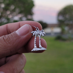 14K or 18K Gold Palm Trees Pendant