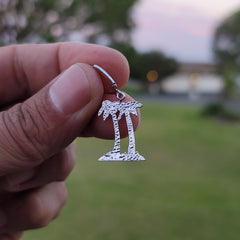 14K or 18K Gold Palm Trees Pendant