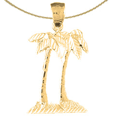 14K or 18K Gold Palm Trees Pendant
