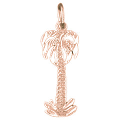 14K or 18K Gold Palm Tree Pendant