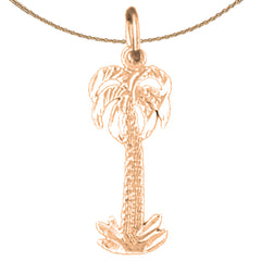Colgante de Palmera de Oro de 14K o 18K
