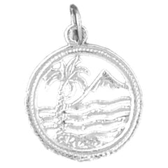 14K or 18K Gold Palm Tree Pendant