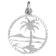 14K or 18K Gold Palm Tree Pendant