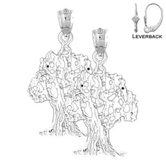 14K or 18K Gold Cedar Tree Earrings