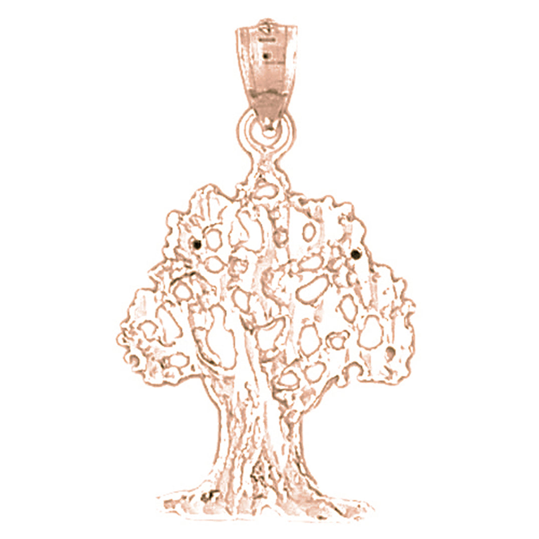 14K or 18K Gold Cedar Tree Pendant