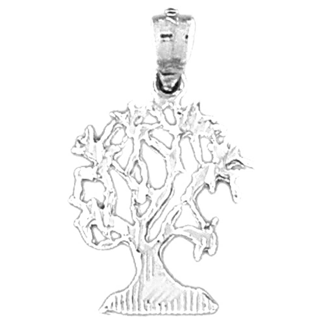 14K or 18K Gold Cedar Tree Pendant