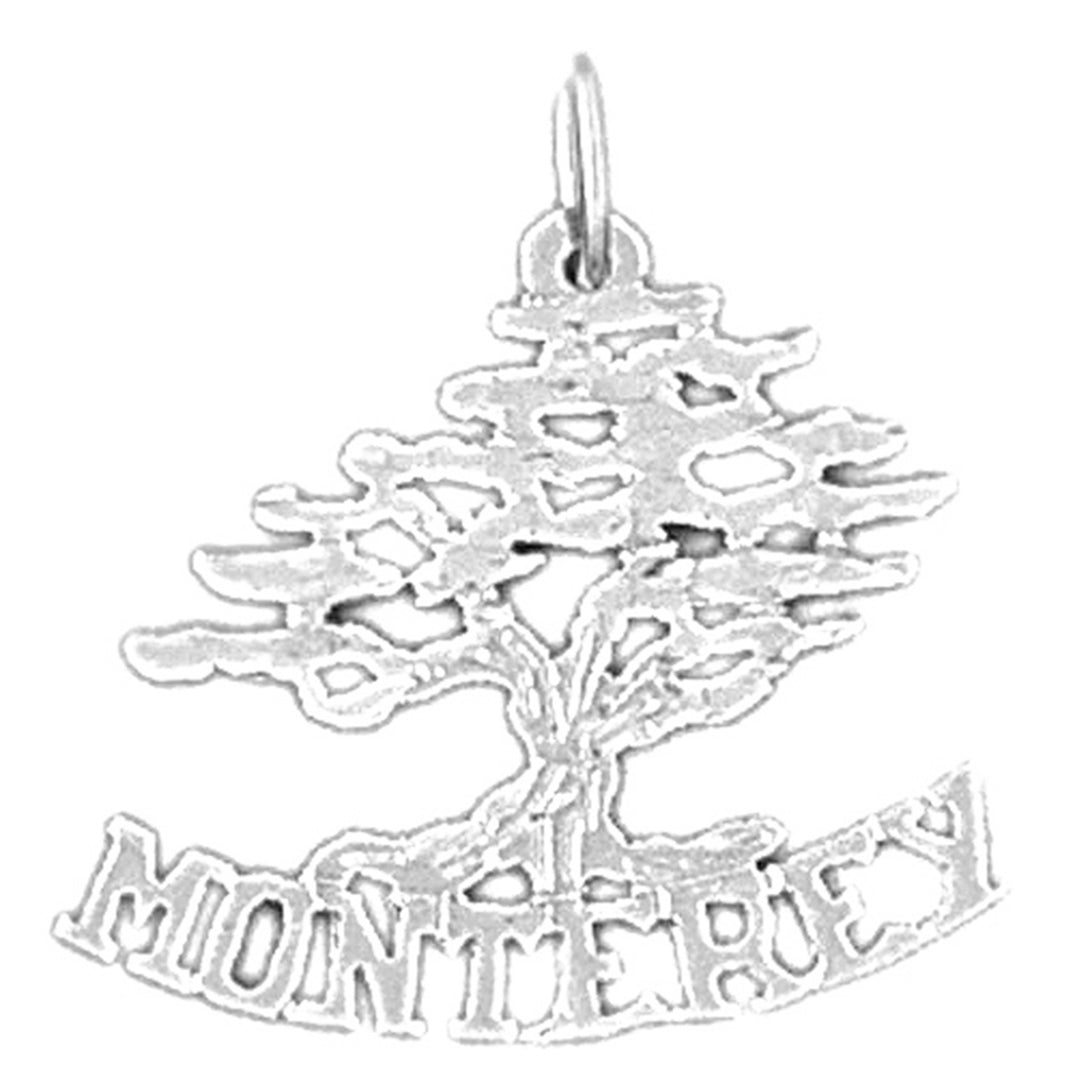 14K or 18K Gold Monterey Cedar Tree Pendant