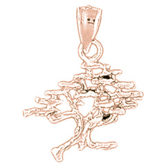 14K or 18K Gold Cedar Tree Pendant