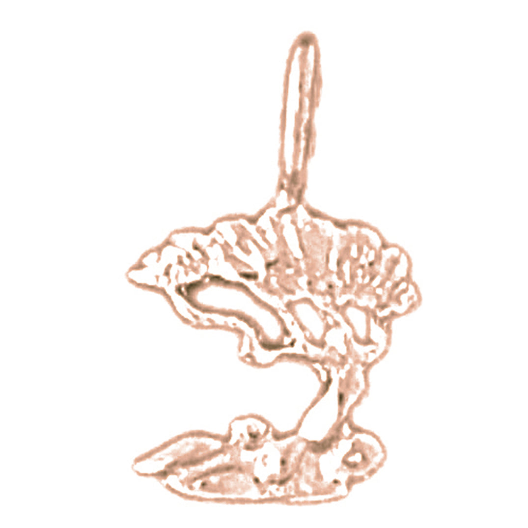 14K or 18K Gold Cedar Tree Pendant