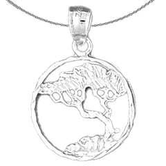 14K or 18K Gold Cedar Tree Pendant