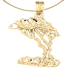 14K or 18K Gold Cedar Tree Pendant