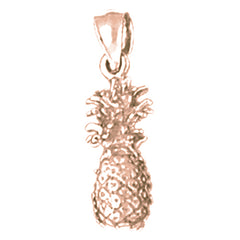 10K, 14K or 18K Gold 3D Pineapple Pendant