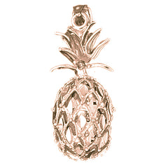 10K, 14K or 18K Gold 3D Pineapple Pendant