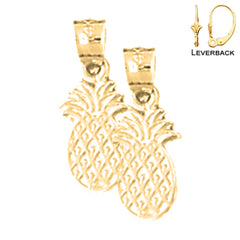 14K or 18K Gold Pineapple Earrings