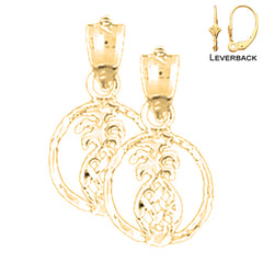 14K or 18K Gold Pineapple Earrings