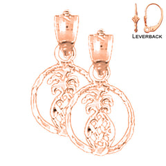 14K or 18K Gold Pineapple Earrings