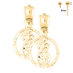 14K or 18K Gold Pineapple Earrings