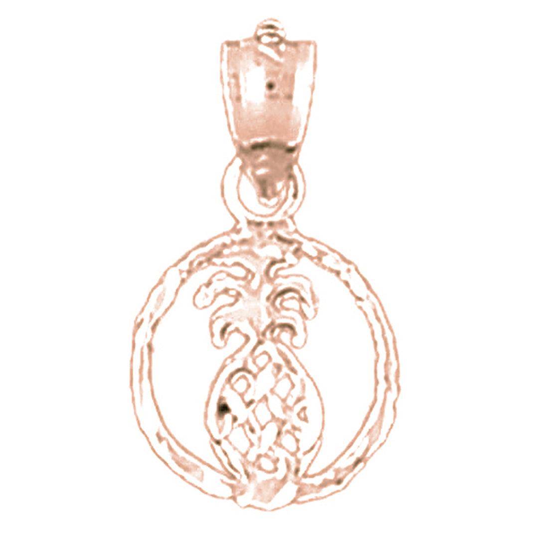14K or 18K Gold Pineapple Pendant