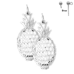 14K or 18K Gold Pineapple Earrings