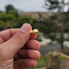 10K, 14K or 18K Gold 3D Pomegranate Pendant