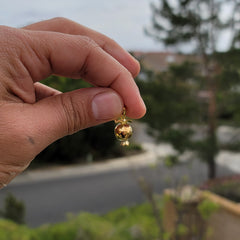 10K, 14K or 18K Gold 3D Pomegranate Pendant