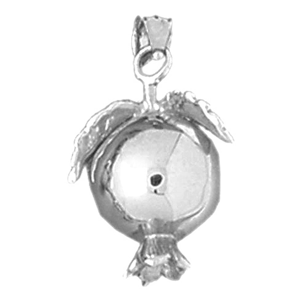 10K, 14K or 18K Gold 3D Pomegranate Pendant