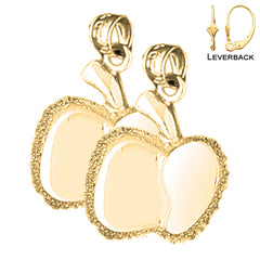 14K or 18K Gold Apple Earrings